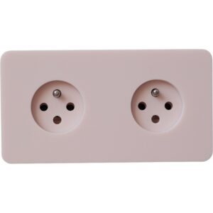 Curve Design Pillow Pnk Double Socket