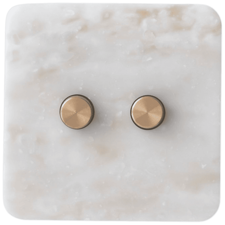 Bright Light exclusieve duo dimmer in marmer met messing details
