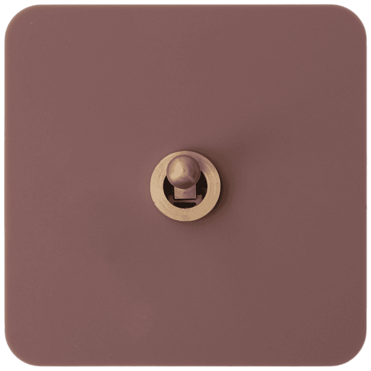 Little twist Exclusive design switch in brass on a sleek solid surface cover plate