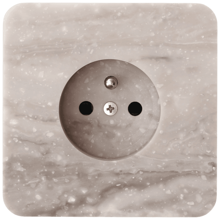 Little Twist Exclusive design socket in marble dessin